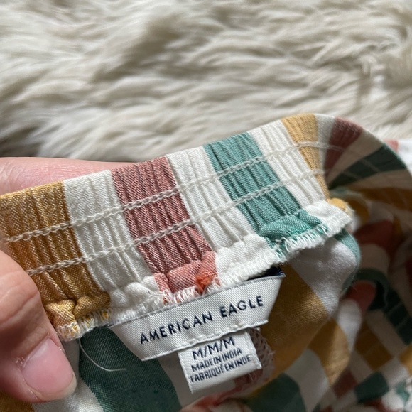 AMERICAN EAGLE Striped Ruffle Shorts - Picture 3 of 3